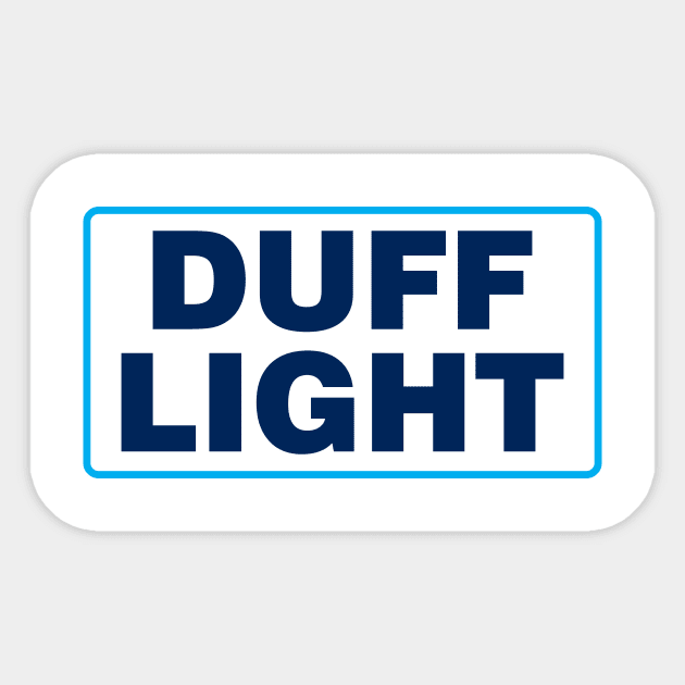 Duff Light Sticker by PartyTees